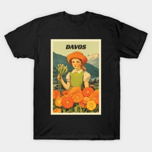 Davos, Switzerland, Travel Poster T-Shirt